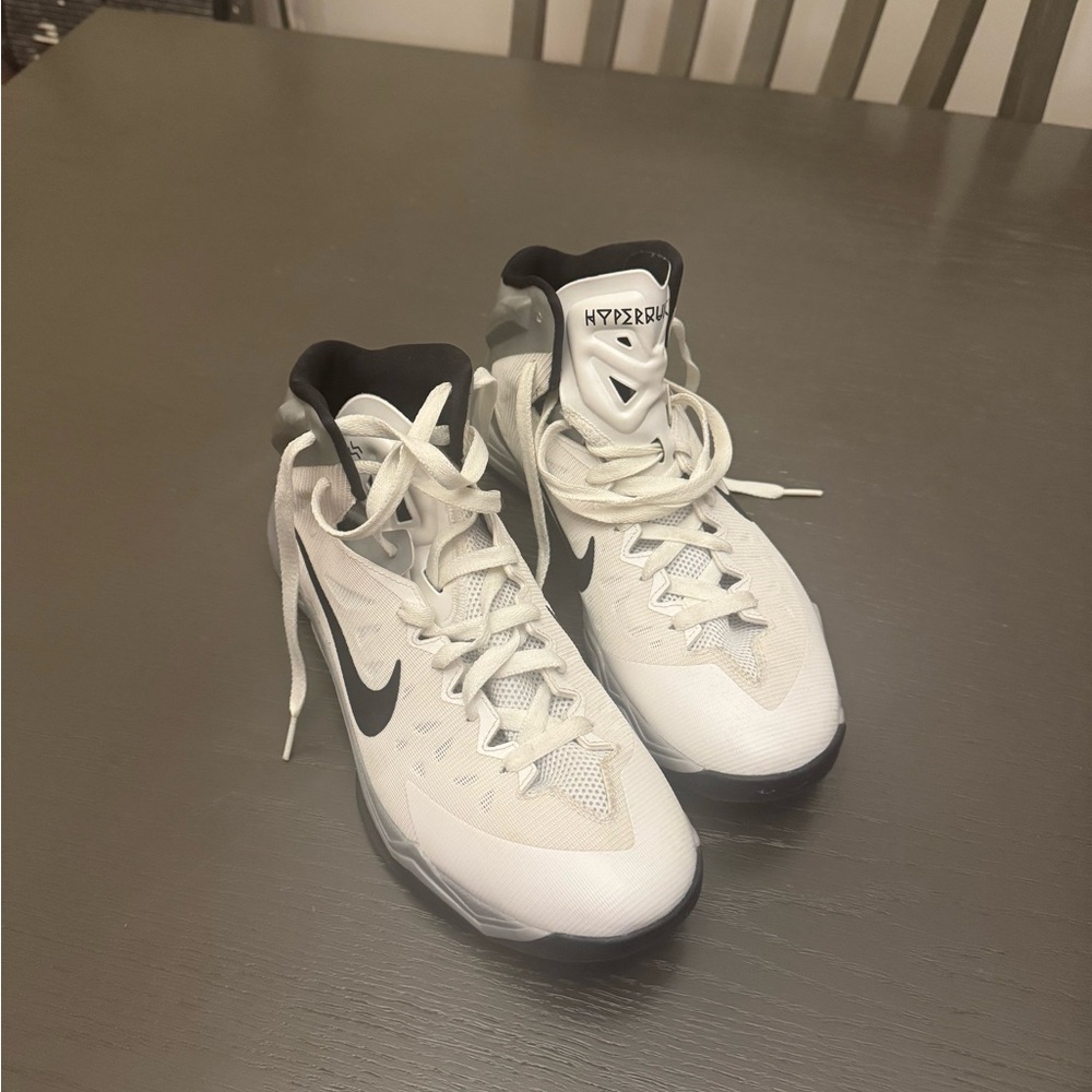 Nike Black and White High-Top basketball sneakers